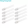 LED 5mm Trong Suốt Màu Trắng Chân Ngắn